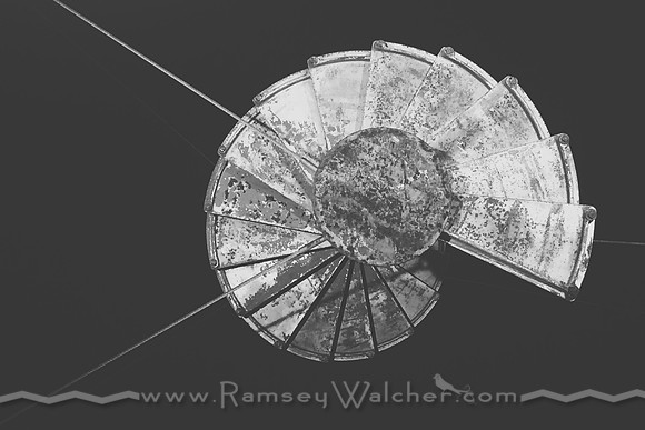 Suspended staircase sculpture